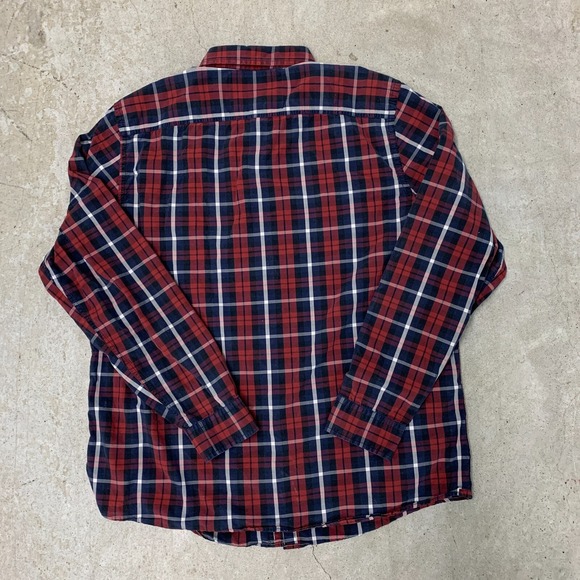 American Eagle Shirt XL Red Plaid Button Up Vintage Fit Long Sleeve Preppy - Picture 2 of 9
